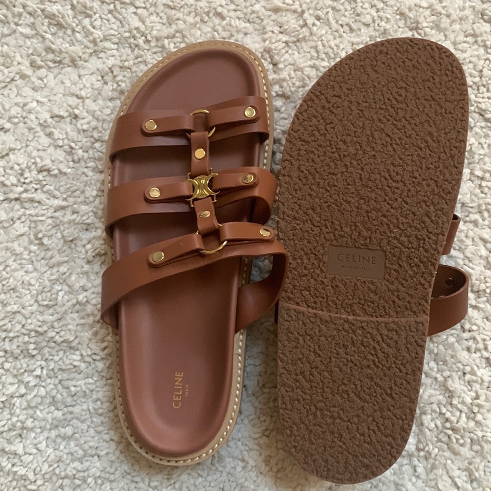 CELINE TIPP SLIDE IN SLEEPERS CALFSKIN